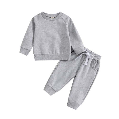 zbxnLI Newborn Baby Boys Fall Winter Clothes Long Sleeve Cotton Rompers Elastic Waist Jogger Pants 2PCS Outfits
