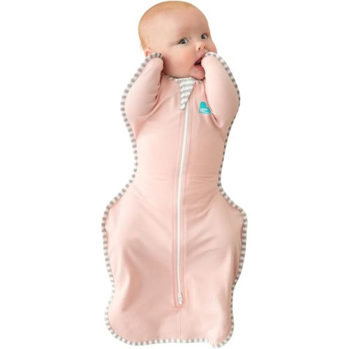 Love To Dream Swaddle UP Self-Soothing Sleep Sack 8-13 lbs., Dramatically Better Sleep, Snug Fit Calms Startle Reflex, 1.0 TOG, Dusty Pink, Small