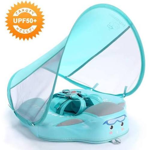 Non-inflatable Mambo baby Swim Ring Float Swim Trainer Green / With Canopy | Google Shopping