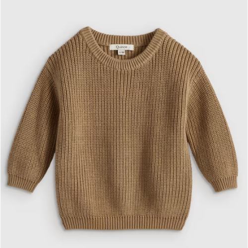 100% Organic Cotton Fisherman Tunic Sweater in Agave