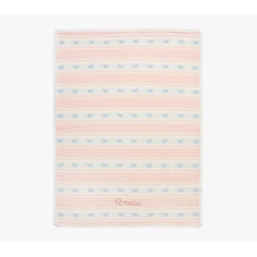 Matelasse Stripe Jacquard Baby Blanket