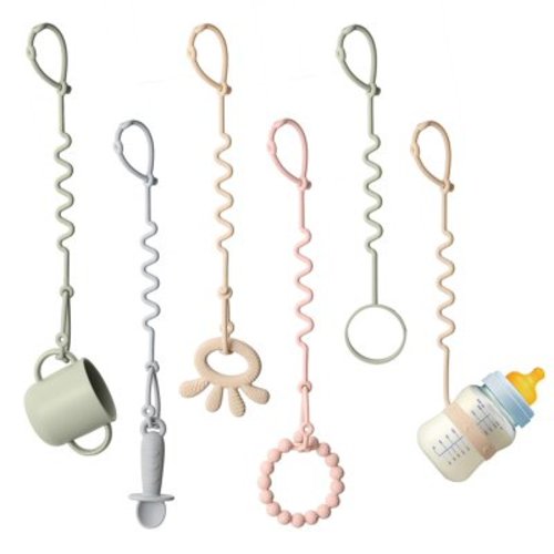 Toy Straps For Baby 6 Pack Keep Your Baby'S Toys And Sippy Cups Secure With Toy Straps And Sippy Cup Strap Adjustable Silicone Toy Straps For Strollers High Chair, Stroller Accessories