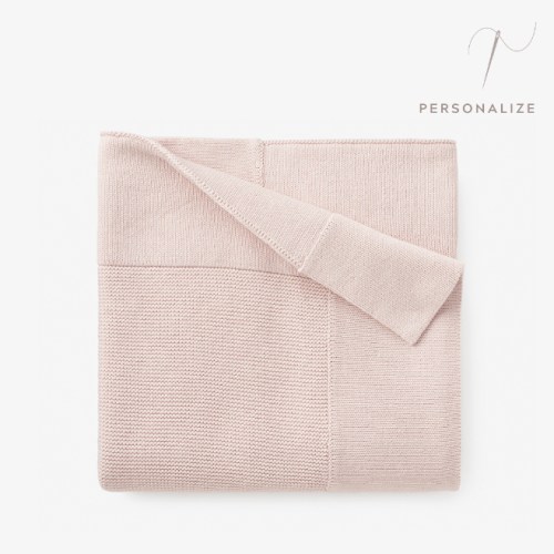 Pale Pink Sofia + Finn Knit Baby Blanket