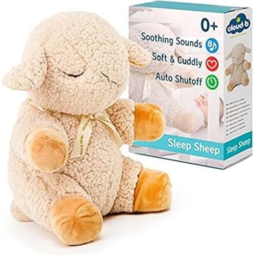Cloud b Sound Machine with White Noise Soothing Sounds | Cuddly Stuffed Animal | Adjustable Settings and Auto-Shutoff | Sleep Sheep