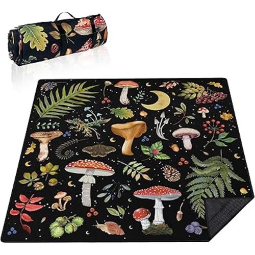 Extra Large Picnic Blankets Waterproof Foldable (80 "x 80") Beach Blanket Waterproof Sandproof,3-Layer Thicking Mat Outdoor Packable Camping Blanket