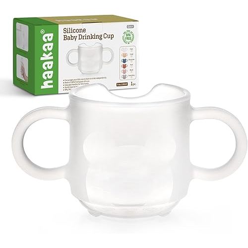 haakaa Silicone Toddler Cups, BPA Free Drop-proof Training Cups for Baby 6 Months+, 5 Ounce