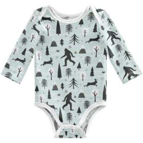 Newborn Baby Romper Clothes Infant Long Sleeve Boys Girls Bodysuit