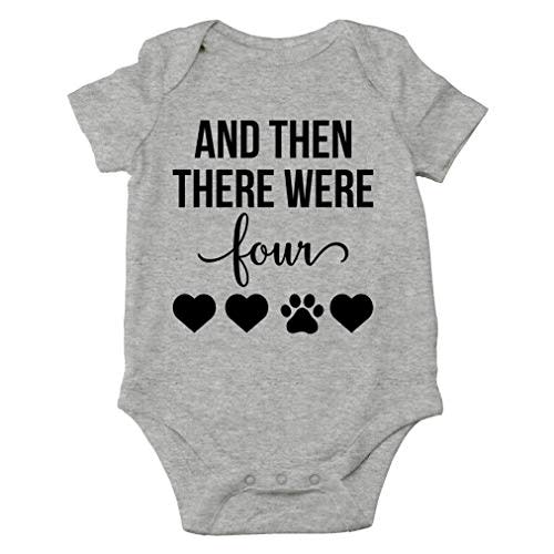 AW Fashions And Then There Were Four Baby Bodysuit Cute Newborn Boy Outfit Funny Baby Romper Girl Clothes