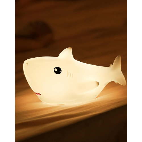 WAAYEE Night Light, LED Squishy Novelty Animal Night Lamp, Food Grade Silicone 3 Level Dimmable Nursery Nightlight for Desk Decor, Funny Gifts Stuff for Boys Girls Baby, Birthday Gifts
