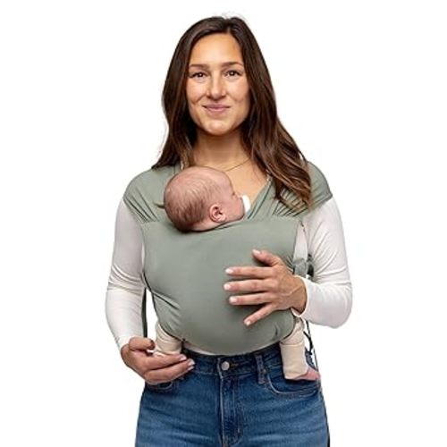 WildBird - Aerial Buckle Wrap - 0-6 Months - Standard (XS-XL) Acadian - Newborn Baby Carrier - Front Carry - Soft Fabric, Straps, Head Support, Padded Waist Belt - Baby Essentials - New Mom Gifts