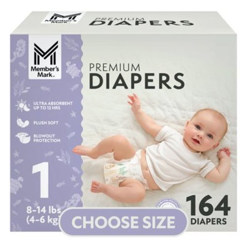 Member's Mark Premium Baby Diapers, Sizes Newborn - 8 - Samsclub.com