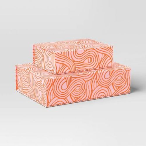 2pk Magnetic Lidded Decorative Boxes Pink - Room Essentials™