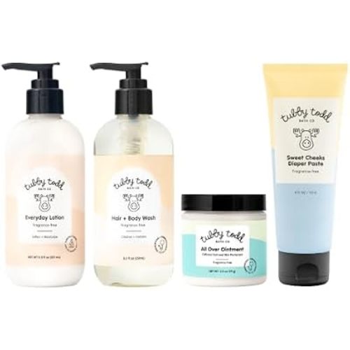Tubby Todd Baby Bath and Skincare Kit, The Baby Bundle Gift Set