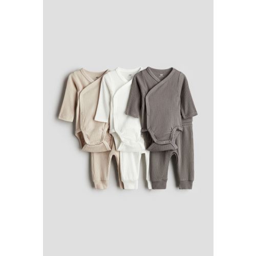 6-piece Ribbed Cotton Set