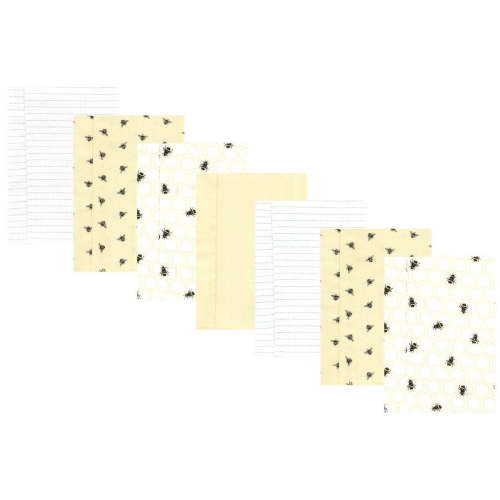 Hudson Baby Flannel Burp Cloth 7pk, Honey Bee, One Size