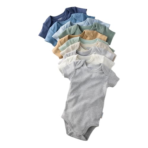 Butterblu unisex-baby Avery 10-pack Short Sleeve Bodysuits​ 100% Organic Cotton for Baby Boys​ & Girls