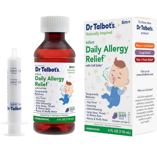 Dr. Talbot's Homeopathic Infant Daily Allergy Relief with Cell Salts, Grape, 4 fl oz HSA/FSA Eligible