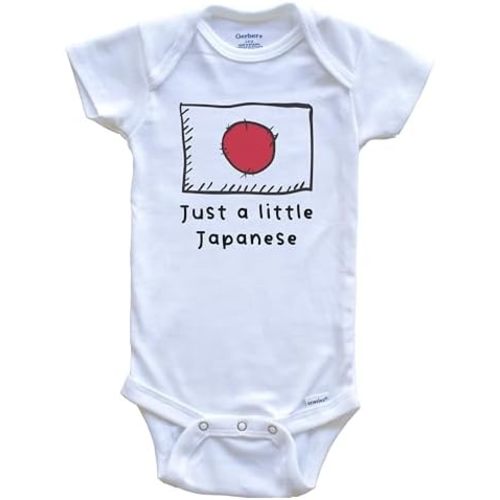 Just A Little Japanese Funny Cute Japan Flag One Piece Baby Bodysuit