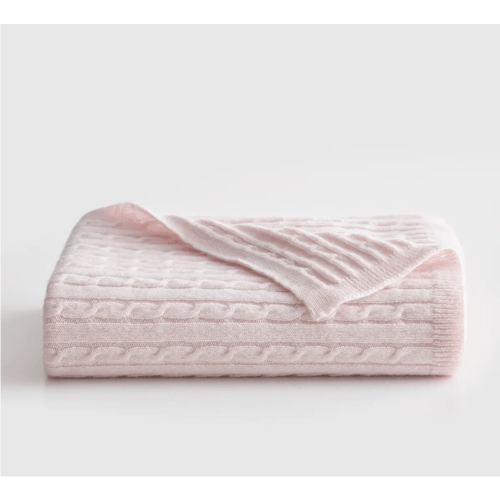 Luxe Cable Knit Cashmere Baby Blanket