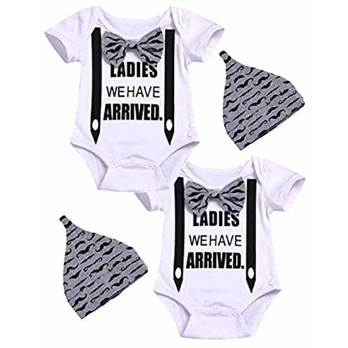 Aslaylme Newborn Boy Matching Outfit Twins Bodysuit Ladies We Have Arrived Romper