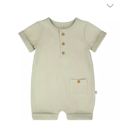 Boys' Cotton Rib Short Sleeves Romper - Baby