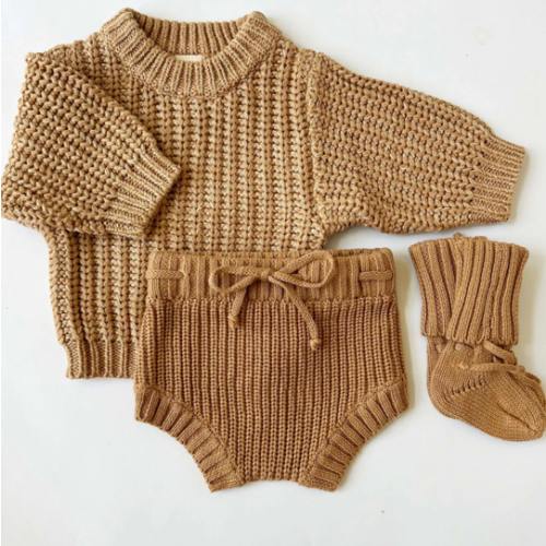Tan Chunky Knit Sweater Set – Olive and Cradle