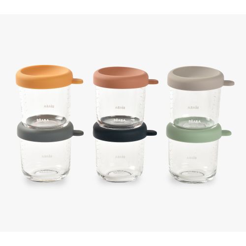 BEABA 6-Pack Glass Baby Food Jars