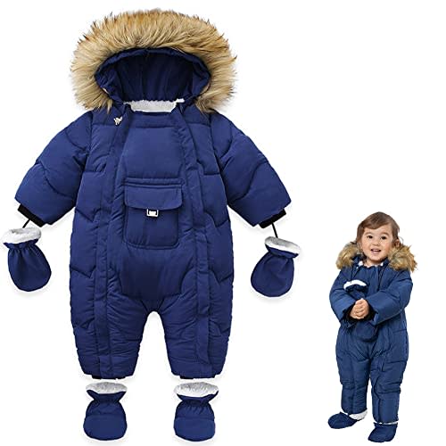 UVIPC Baby Toddler Winter Thick Coat Snowsuit Snow wear Romper Footie Outwear with Hooded