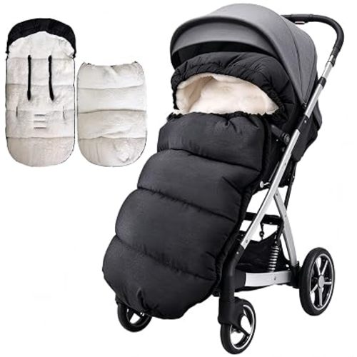 Waterproof Thickened Universal Stroller Blanket - Baby/Toddler Stroller Footmuff, Sleeping Bag & Bunting, Cold-Weather Winter Cover（Dark Grey）
