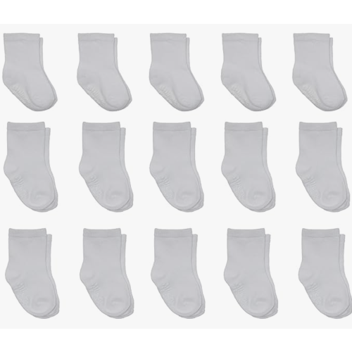 Little Me 20-Pack Newborn Baby Infant & Toddler Unisex Socks, 0-12/12-24 Months, Assorted Size Pack, White