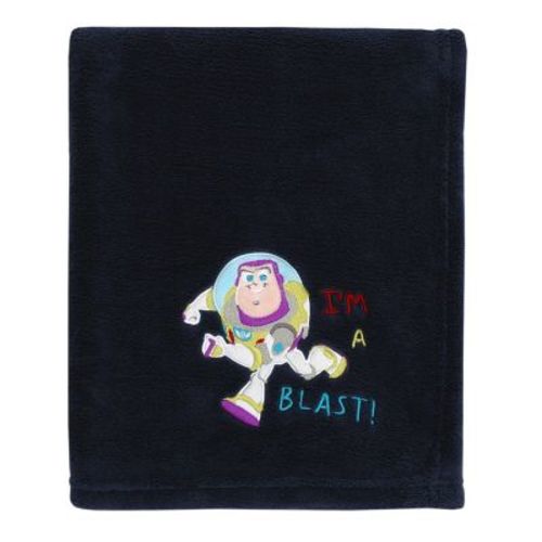 NoJo Disney Toy Story Outta This World Blue Appliqued Super Soft Baby Blanket