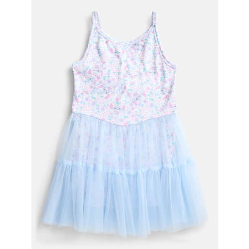 Stitch Girls Sleeveless Allover Print Tulle Romper, Sizes 4-12