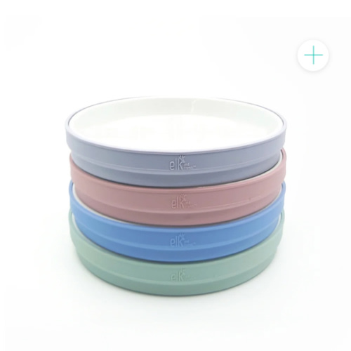 7.8"/20cm Porcelain White Plates with Silicone Sleeves