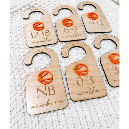 Basketball Baby Closet Dividers, Nursery clothes dividers, Clothes Size Markers, Baby Shower Gift Ideas, Basketball nursery, sports nursery