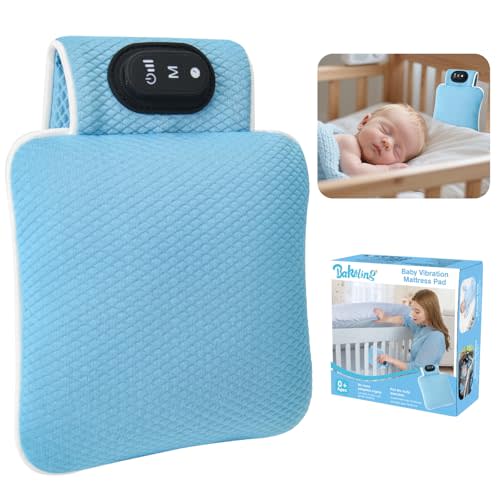 Baby Vibrating Sleep Soother, Baby Sleep Aid, Newborn Soothers for Help Sleeping, 3 Adjustable Vibration Modes, 90 Min Timer, Newborn Vibrations Mattress Pad for Home & Travel, Use for Crib & Stroller