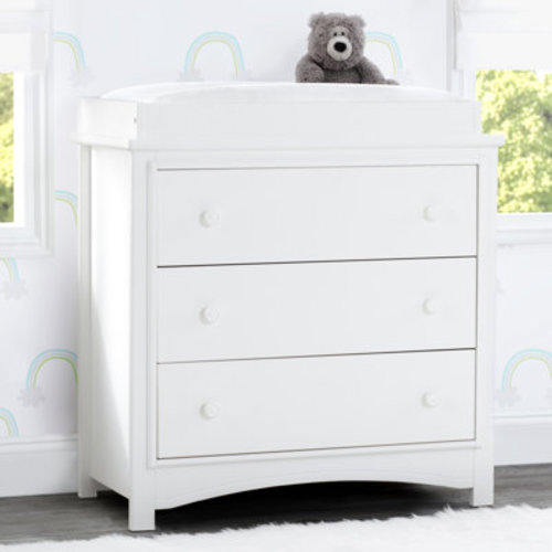 Delta Children Perry 3 Drawer Dresser With Changing Top And Interlocking Drawers | Wayfair