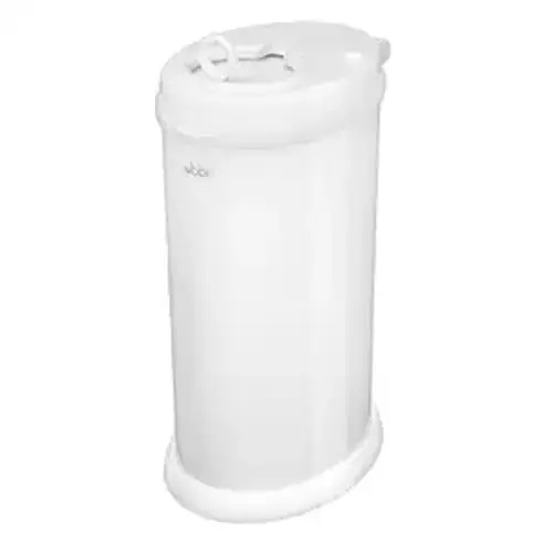 Ubbi Steel Diaper Pail, Odor Locking, No Special Bag Required, Award-Winning, Registry Must-Have, White