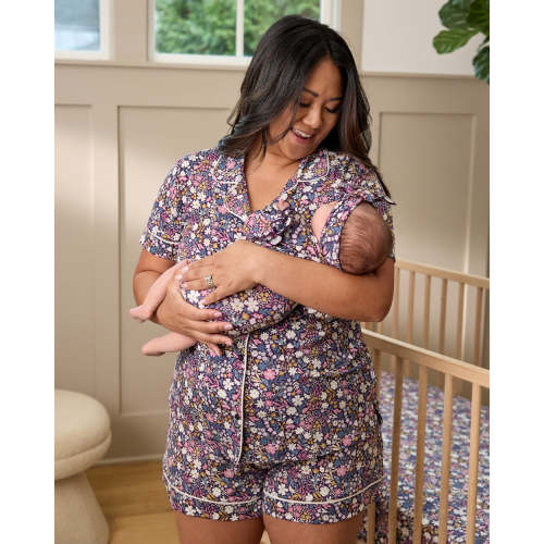 Midnight Petals Women's Pajama Set | Little Sleepies