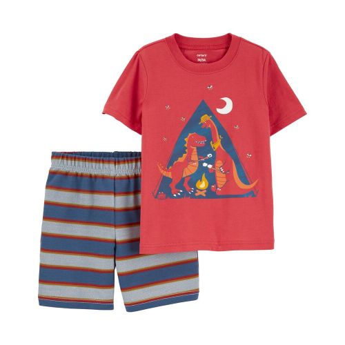 Baby 2-Piece Dinosaur Tee & Short Set - 6M - Red/Navy