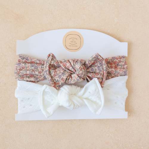 Baby Girl Headwrap Bow Bundle  • Flower Girl • Handmade Hair Accessory