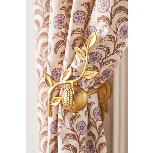 Pomegranate Solid Brass Fruit Tieback