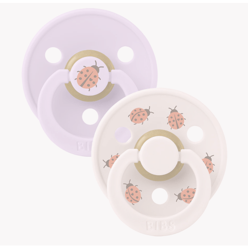 STUDIO Colour Pacifiers 2 Pack Ladybug - Violet Sky/Petal