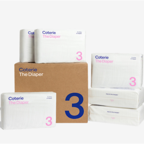 Coterie Ultra Soft Diapers, Month Supply - 168 count, Size 3