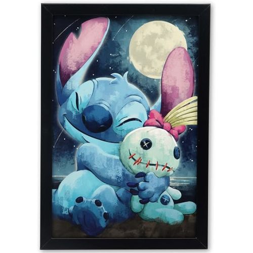 Disney Lilo and Stitch Moonlight Framed Wood Wall Decor
