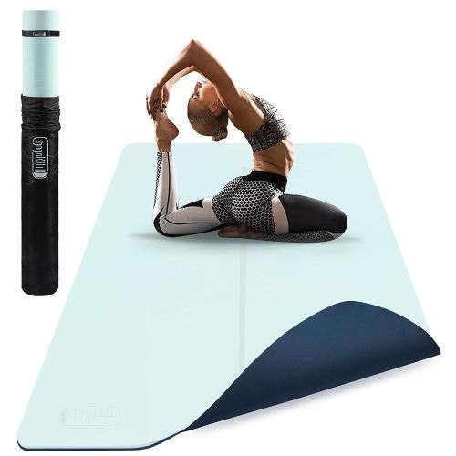 Large Yoga Mat (6'x4') – 1/4" & 1/2" Thick Exercise Mats for Home Workout, Extra Wide Workout Mats for Home Gym, Yoga, Pilates, Stretching, Floor & More