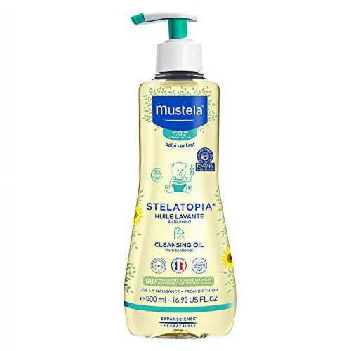 Mustela Stelatopia Cleansing Oil, Fragrance Free, 16.9 fl oz (500 ml)