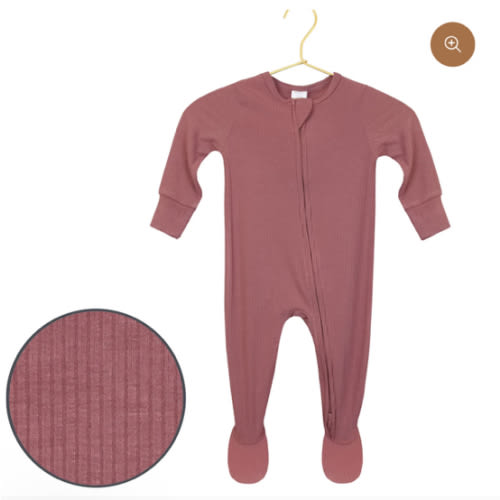 Marjorie Ribbed Zipper Footies