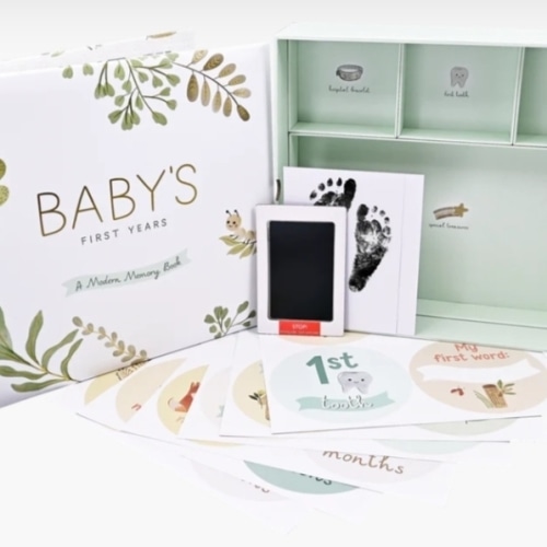 Baby's First Years-A Modern Memory Book with Keepsake Box
