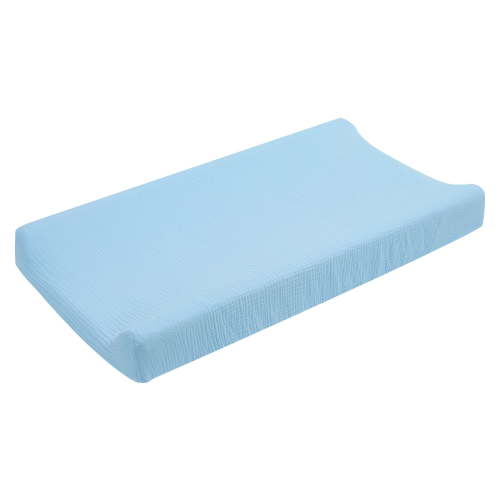 Miommo Changing Pad Cover, 100% Cotton Muslin Waterproof Breathable Elastic Straps for Baby Bed or Table, Easy to Remove and Machine Washable, 81 x 41 cm