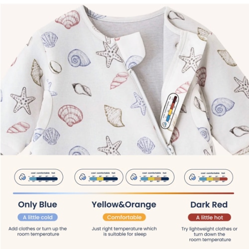 All Season Long Sleeve Sleep Sack 1.0 TOG - Organic Cotton & Camel Wool - Shell